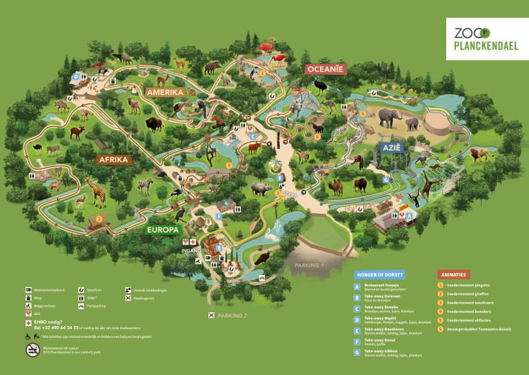 Parkplan ZOO Planckendael